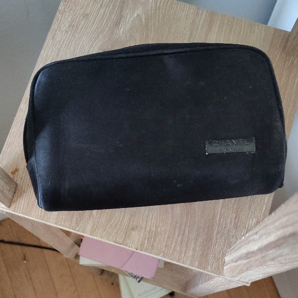 CHANEL Black Toiletry Bag